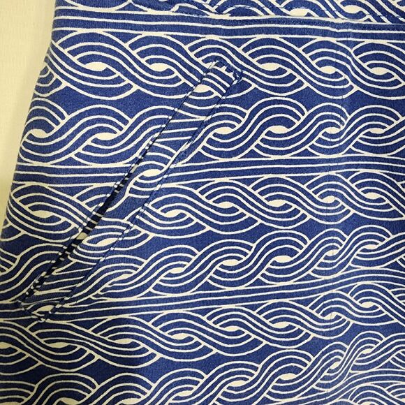 Talbots Petites Womens Skort Size XLP Blue White Geometric Pull On Pockets Knit - Picture 4 of 7